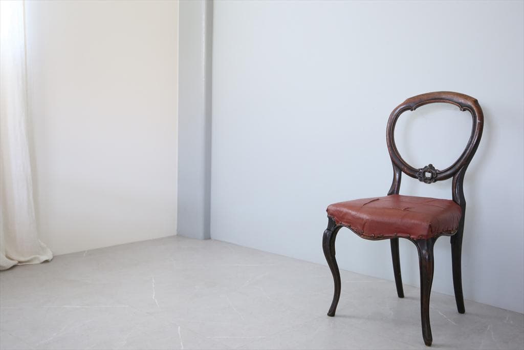 英国アンティーク木製バルーンバックダイニングチェア/サロンイス(89-41-2)