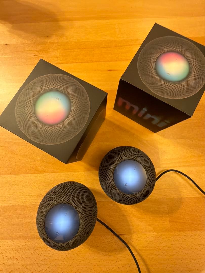 ⭐︎美品⭐︎Apple Pod mini スペースグレー 2台セット Apple Home Pod mini スペースグレイ 2台セット Home pod mini 2台