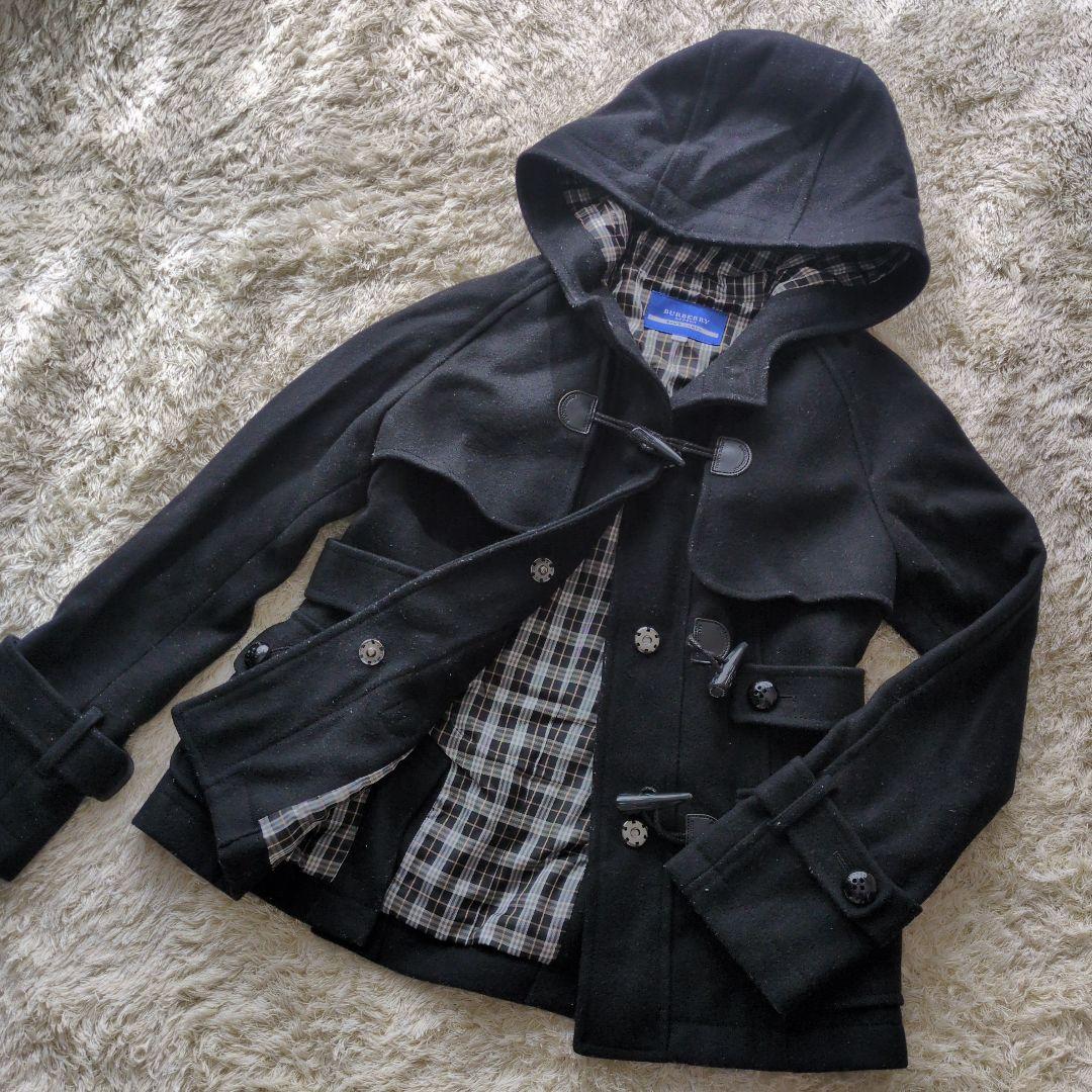 【良品】バーバリーブルーレーベル ダッフルコート チェック M 38サイズ BURBERRY BLUE LABEL（バーバリーブルーレーベル） コート ウール 裏地