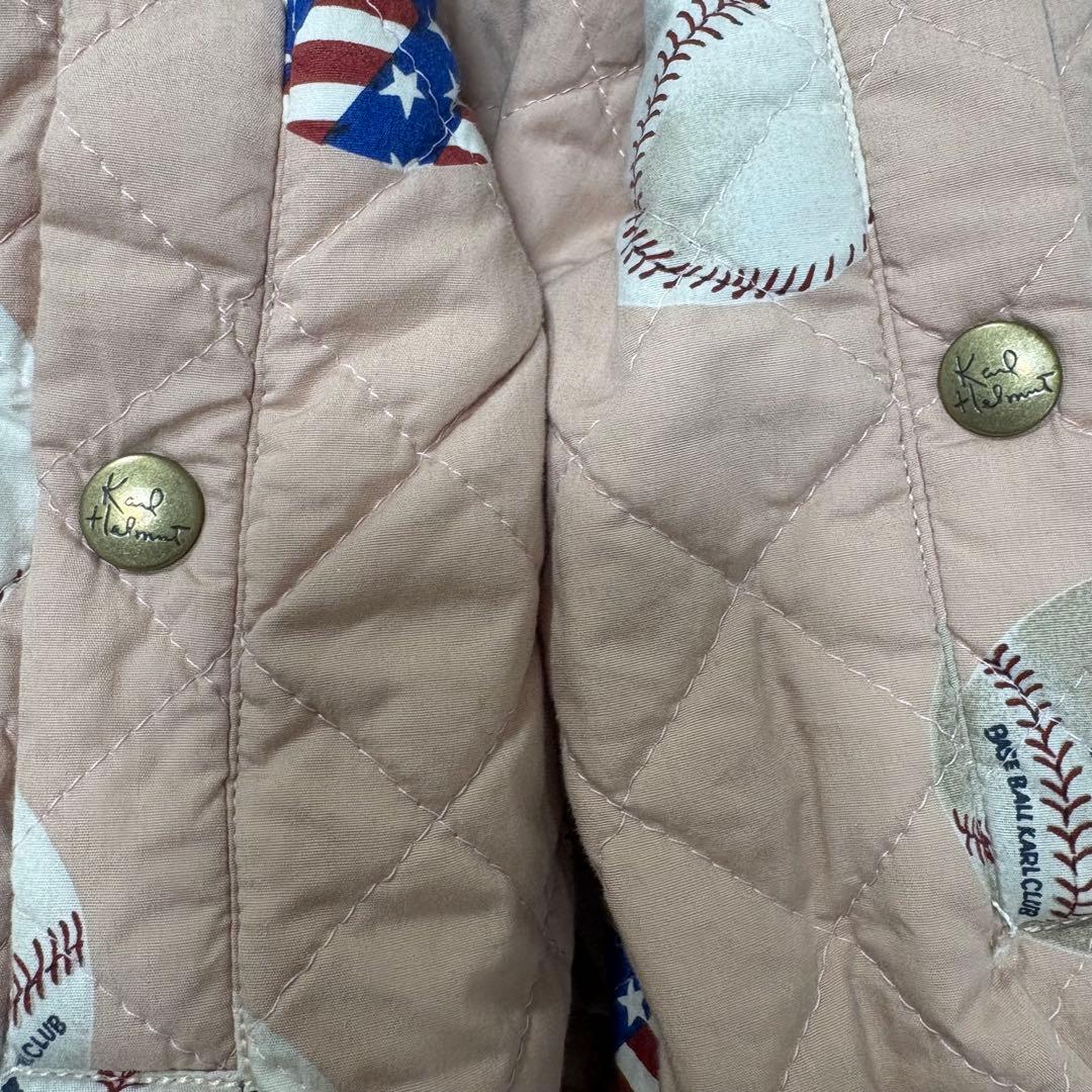 カールヘルム ピンクハウス MA-1 キルティング 中綿 野球 ピンク M