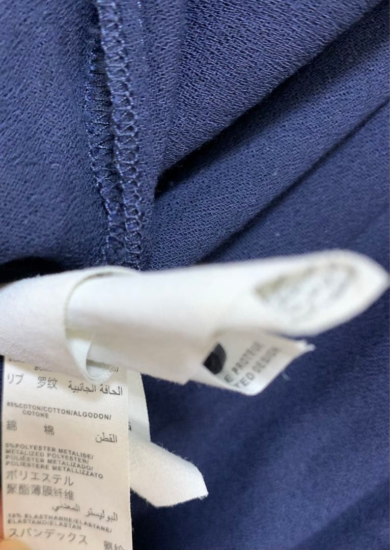 【ボンポワンBonpoint】濃紺ネイビー 長袖 ワンピース 12歳用150㎝