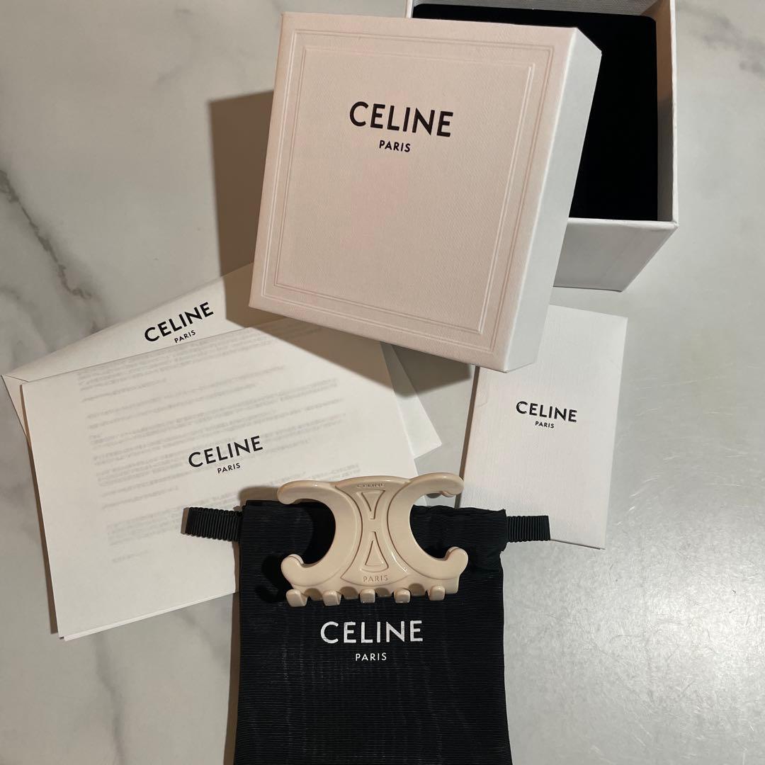☺︎プロフ必読 CELINE ラージ ヘアクロー / アセテート CELINE ラージ ヘアクロー / アセテート - ダークハバナ | CELINE