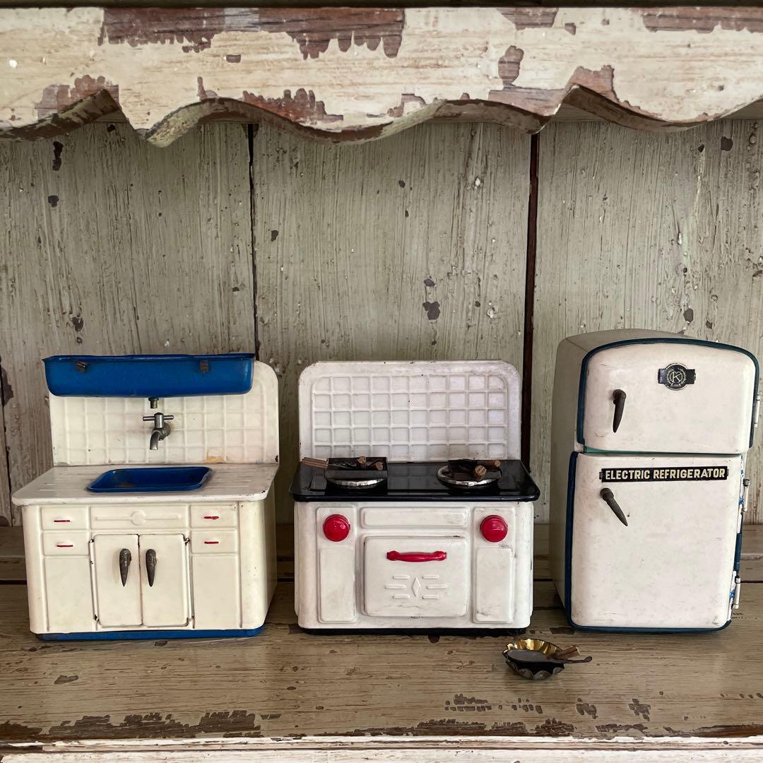 アンティーク　ブリキままごとキッチン ままごとキッチン Gemini80 ジェミニ80 3歳 木製 日本製 名入れ 完成品