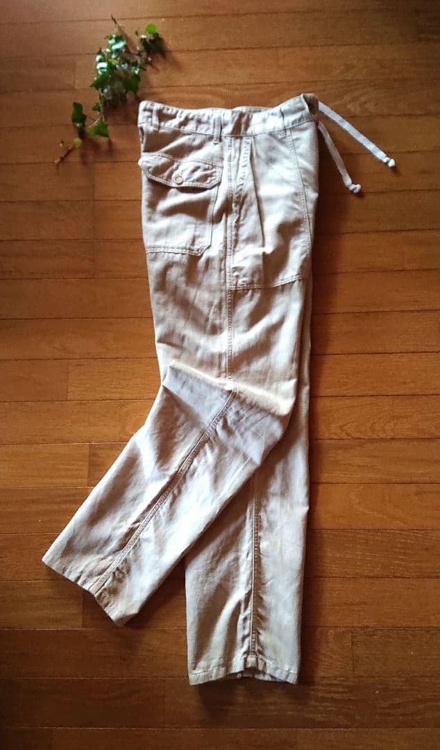 45R☆コットンリネンゴマチノの908ベイカーパンツ/ベージュ♪ 45R撚杢平の908ベイカーパンツ: WOMEN｜45R