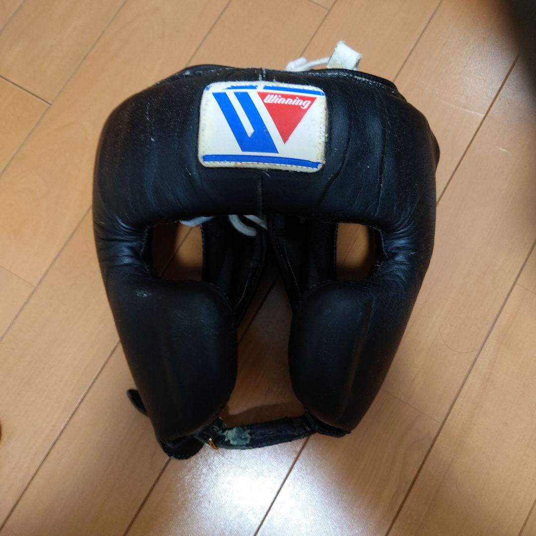 最終価格 Winning ボクシング ヘッドギア 黒 タグ無 し ウイニング(WINNING) ボクシングヘッドギア フェイスガードタイプ