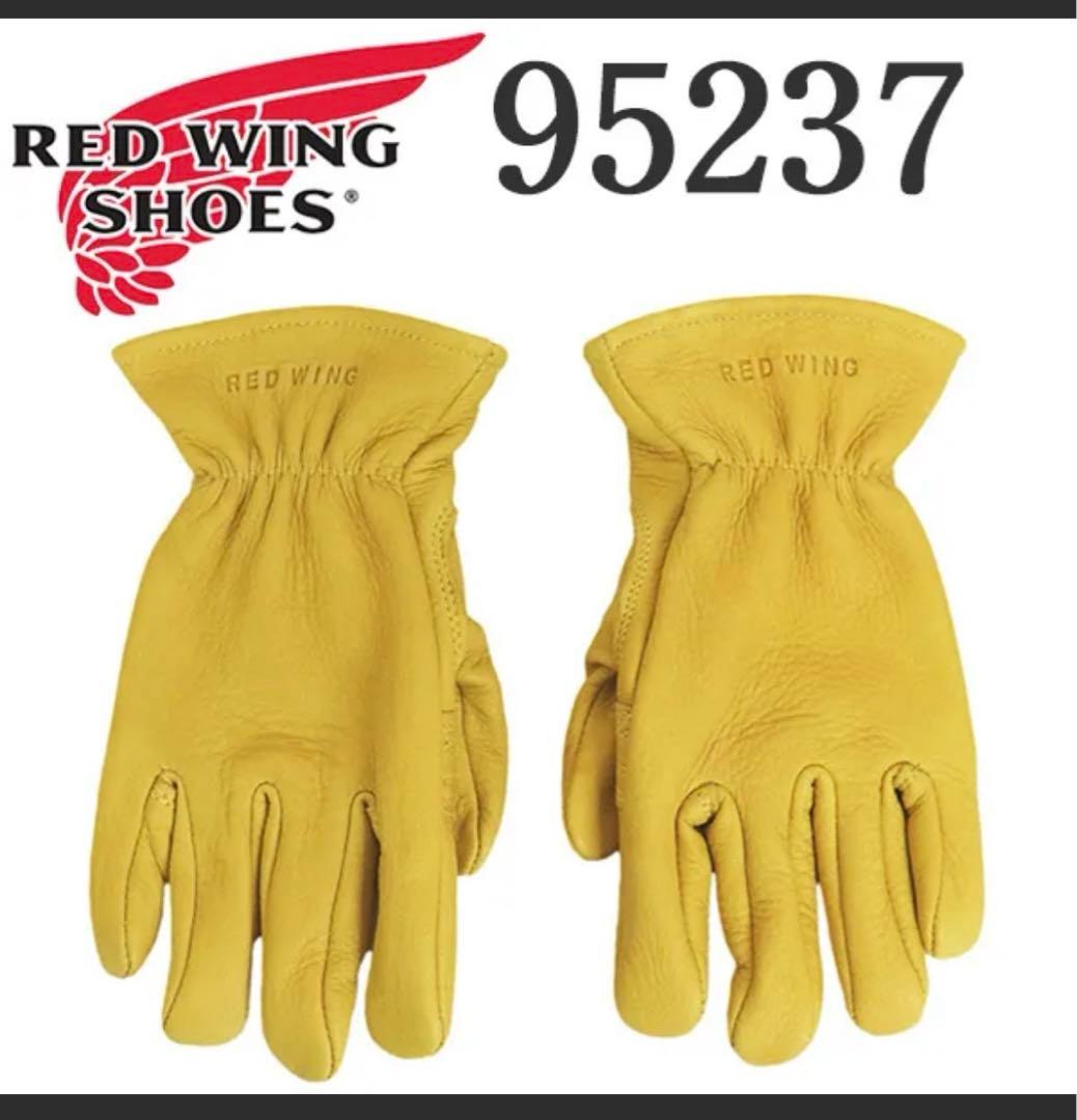 小物 REDWING 95237 Leather Gloves Men's Lined Glove in Yellow Buckskin Leather 95237