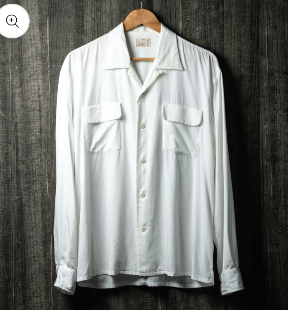 トップス pablo vinci Open collar shirt Open collar shirt ”white