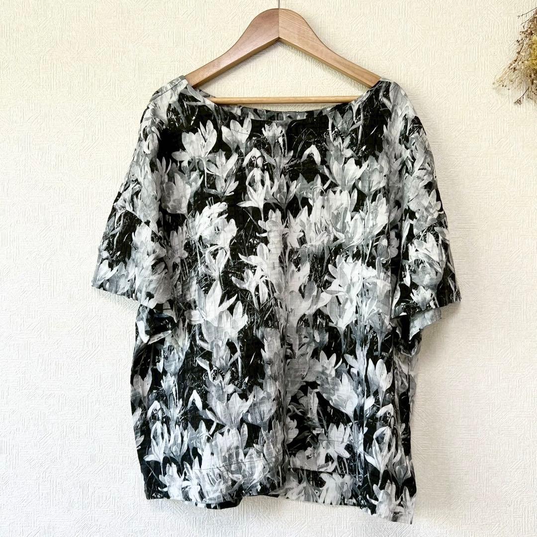 DRIES VAN NOTEN フローラル 絵画風 モノトーンジャガードブラウス Dries Van Noten Mouche Jacquard Sweater | Saks Fifth Avenue