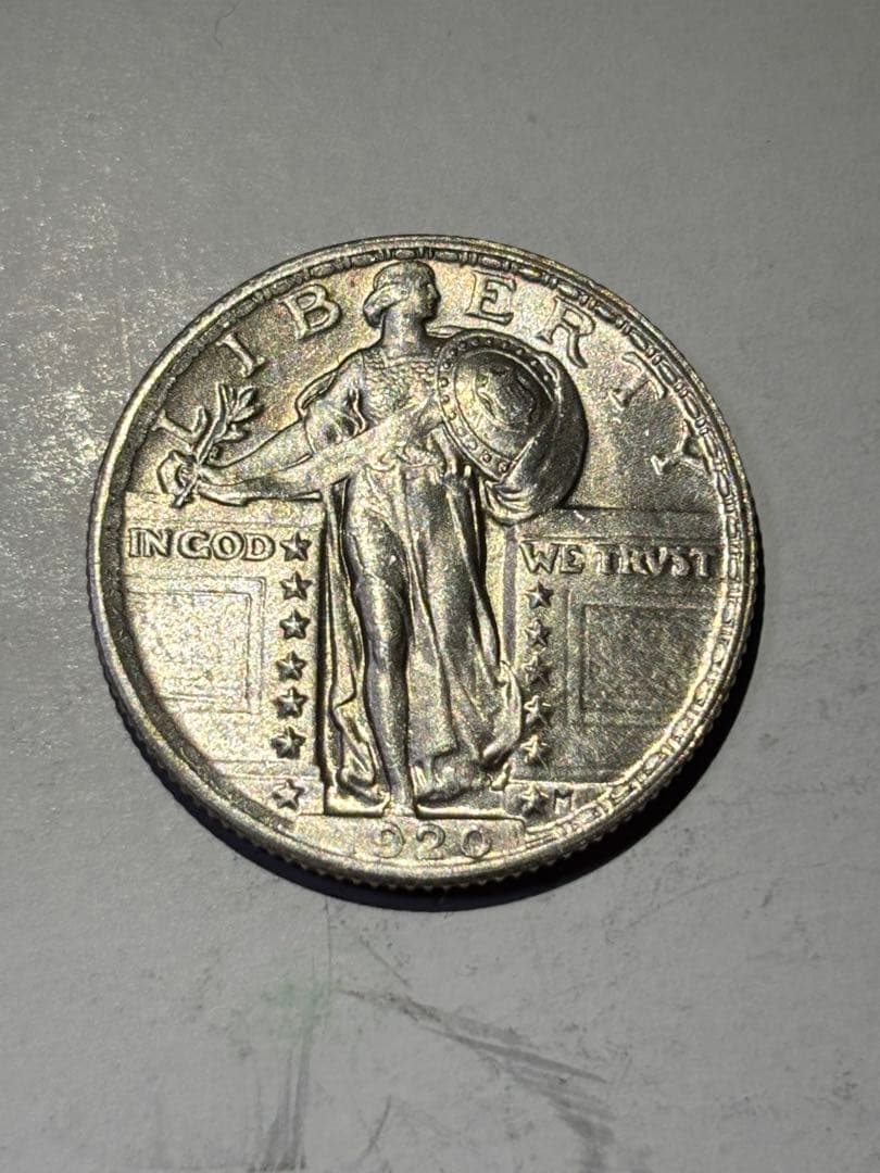 アメリカ　25セント銀貨　1920年　古銭　外国　クォーターダラー アメリカ 銀貨等 25セント硬貨 150枚 クォーターダラー コイン 古銭