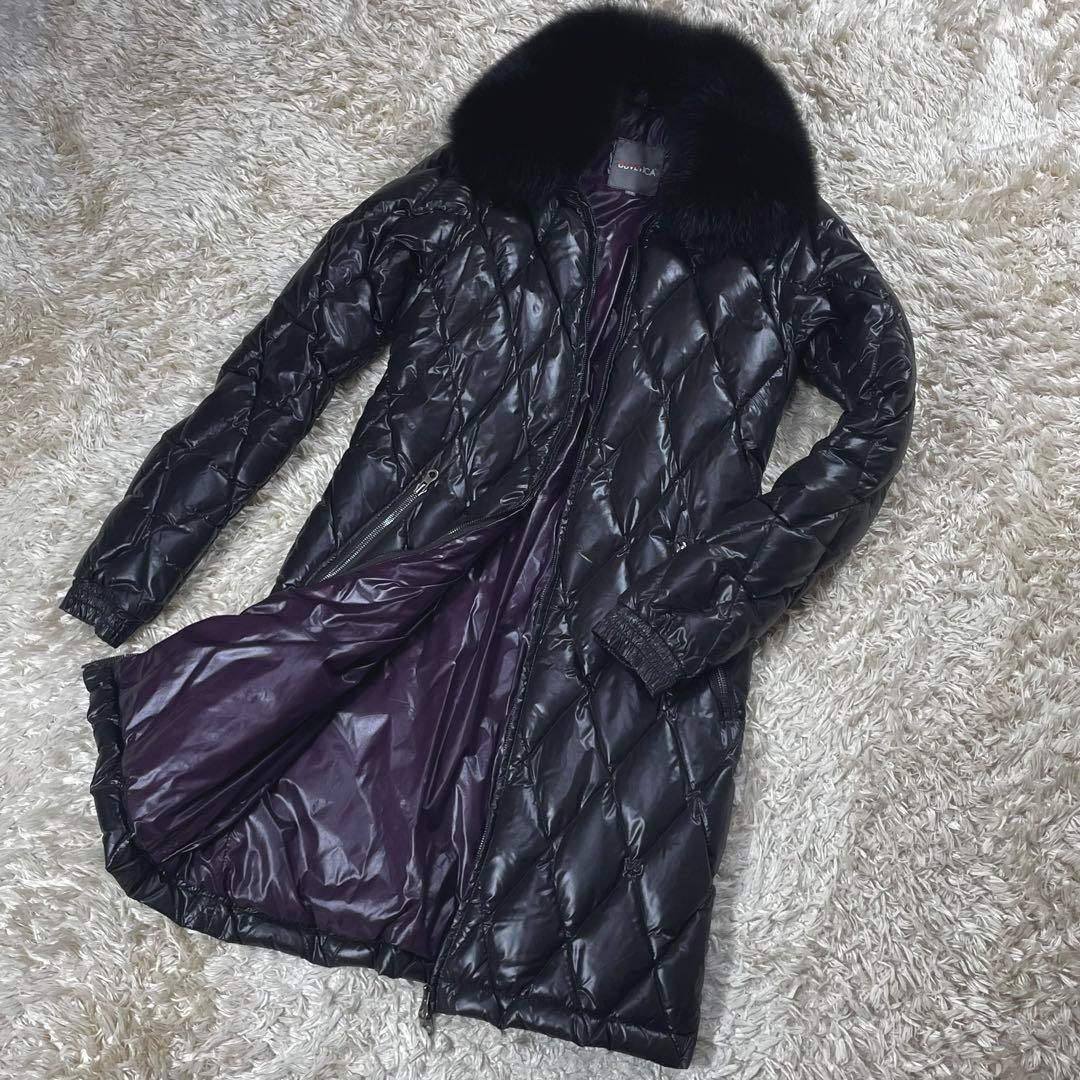 ✨美品デュベティカDriope ダウンコート　フォックス　ダイヤキルティング42 スタイリスト丸林広奈とのコラボレーションモデル＊