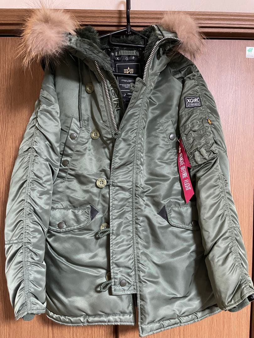 美品　ミリタリージャケット M オリーブ　X-girl×ALPHA N3-B X-girl（エックスガール）の「X-girl×ALPHA N3-B（ミリタリー