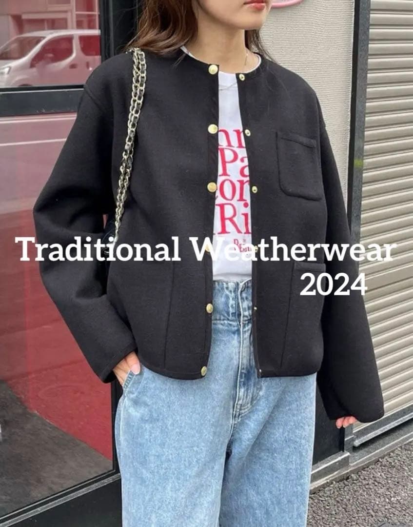 トラディショナルウェザーウェア　アークリー　ダブルフェイスノーカラージャケット ARKLEY DOUBLE アークリー ダブル｜ベージュ｜ウィメンズ｜ジャケット