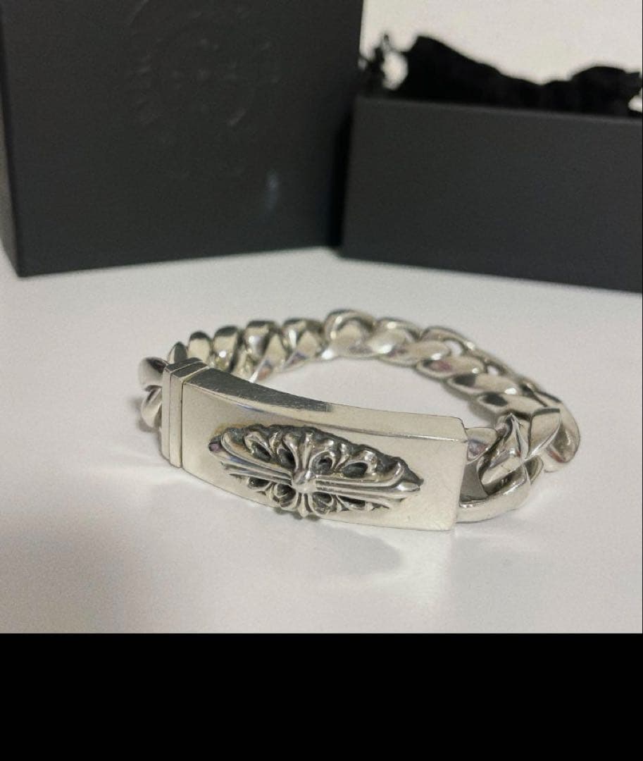 ぼぶゆう様限　クロムハーツ ID フローラルクロスブレスレット 13 link CHROME HEARTS（クロムハーツ） サイズ:13LINK 22K ID FLORAL CRS RUB