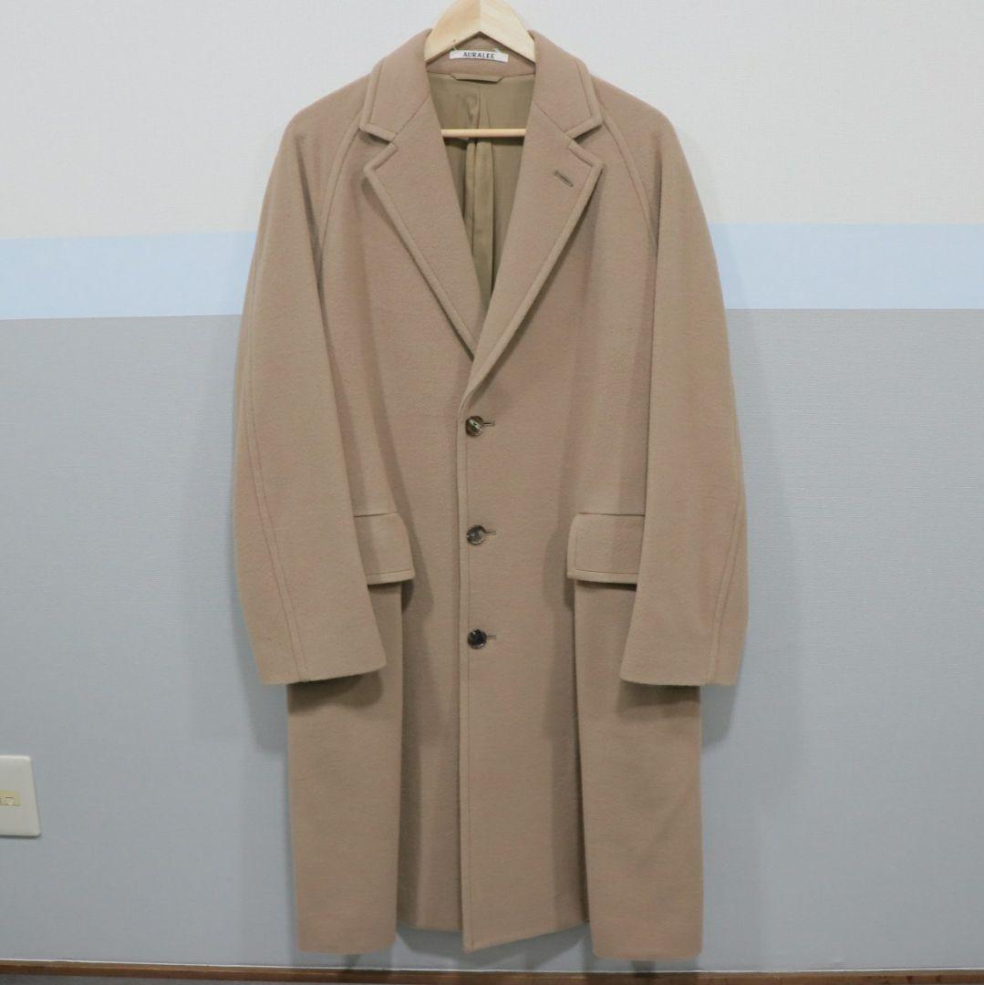 AURALEE カシミアウールモッサ チェスターフィールドコート サイズ3 AURALEE Cashmere Wool Mosser Chesterfield Coat | 大阪心斎橋の