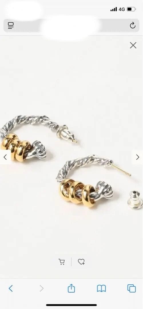 Bill wall leather フープピアスsmall Bill Wall Leather（ビルウォールレザー）【EXCLUSIVE】Twisty Hoop