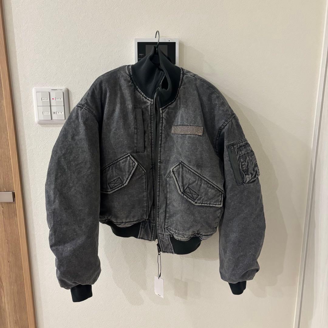 laguagem グレーデニム ボンバージャケ ット 80s GUESS レザー×デニム ボンバージャケット | BANCA