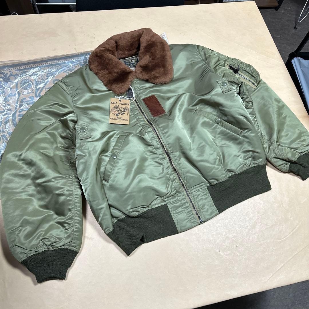 44 3LサイズB-15B 初期型復刻ムートン襟高密度ナイロン ウールリブ 44 3LサイズB-15B 初期型復刻ムートン襟高密度ナイロン ウールリブ