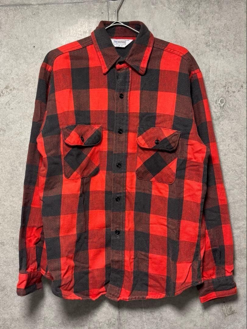 古着 70s-80s FIVE BROTHER ネルシャツ バッファローチェック 3067001502268195_01_4241w.jpeg