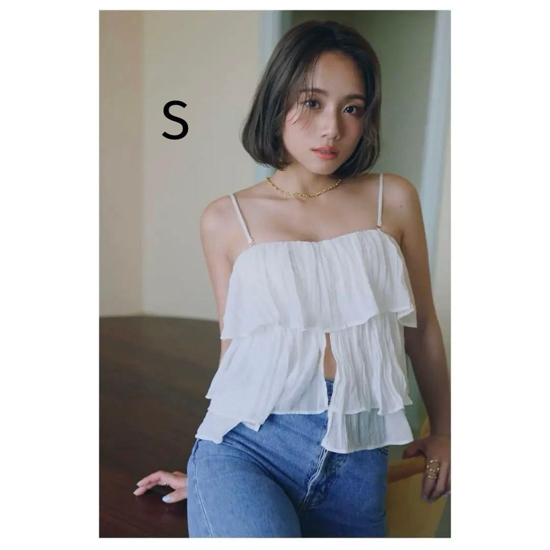 searoomlynn collab パッドinフリル 2wayキャミソール S searoomlynn collab パッドinフリル 2wayキャミソール S