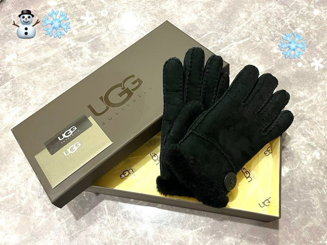 UGG レディース手袋 ブラック(専用箱・直営店購入証明書あり) UGG Australia（アグオーストラリア） アグ 手袋 レディース ブランド