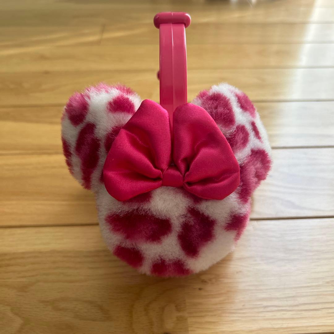 ディズニー　耳当て　ヒョウ柄　ピンク　イヤーマフ ピンク ヒョウ柄 イヤーマフ 耳あて ディズニー - メルカリ