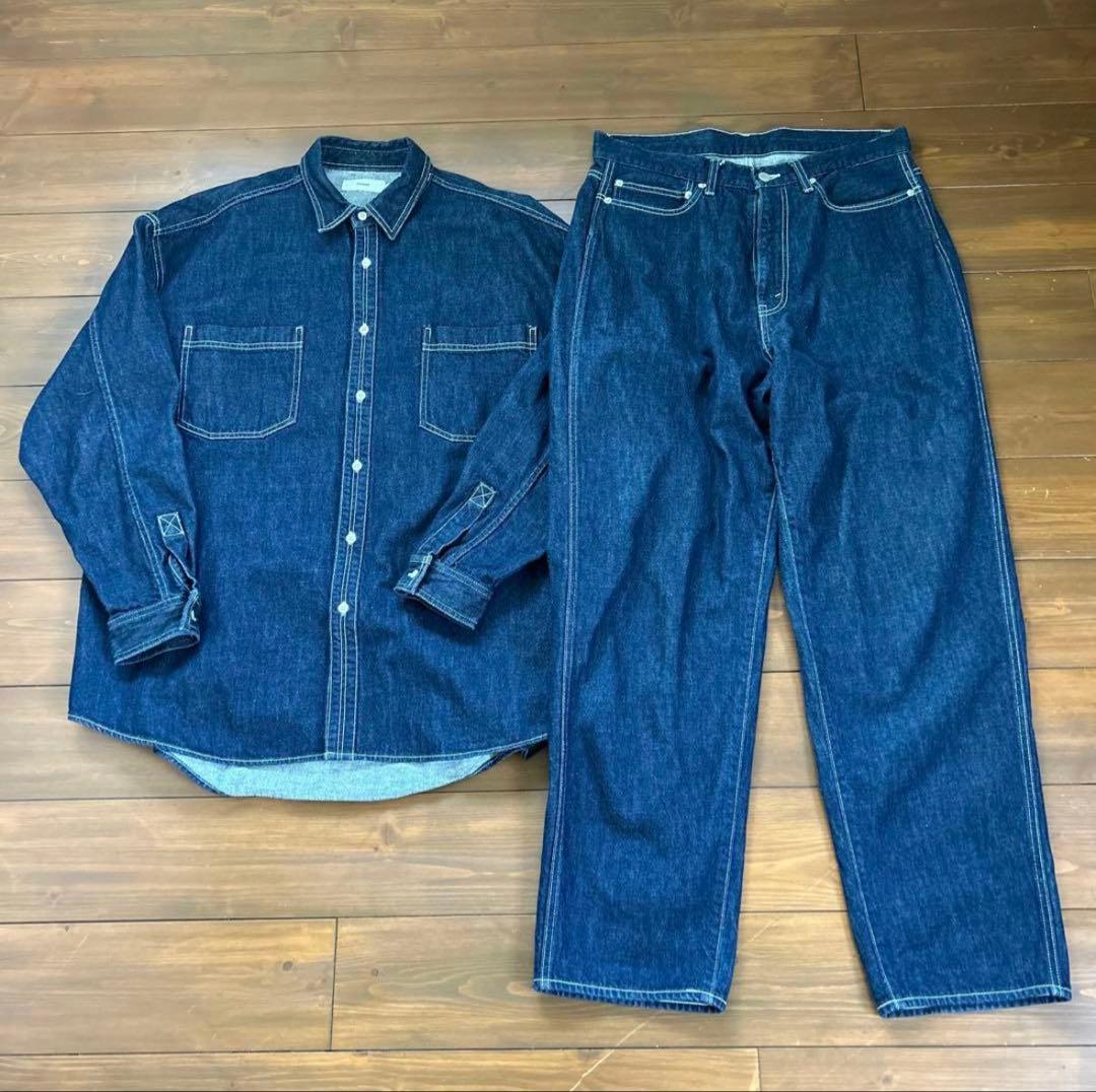 グラフペーパー デニムシャツ セットアップ graphpaper Graphpaper(グラフペーパー)Denim Regular Collar Shirt/FADE INDIGO