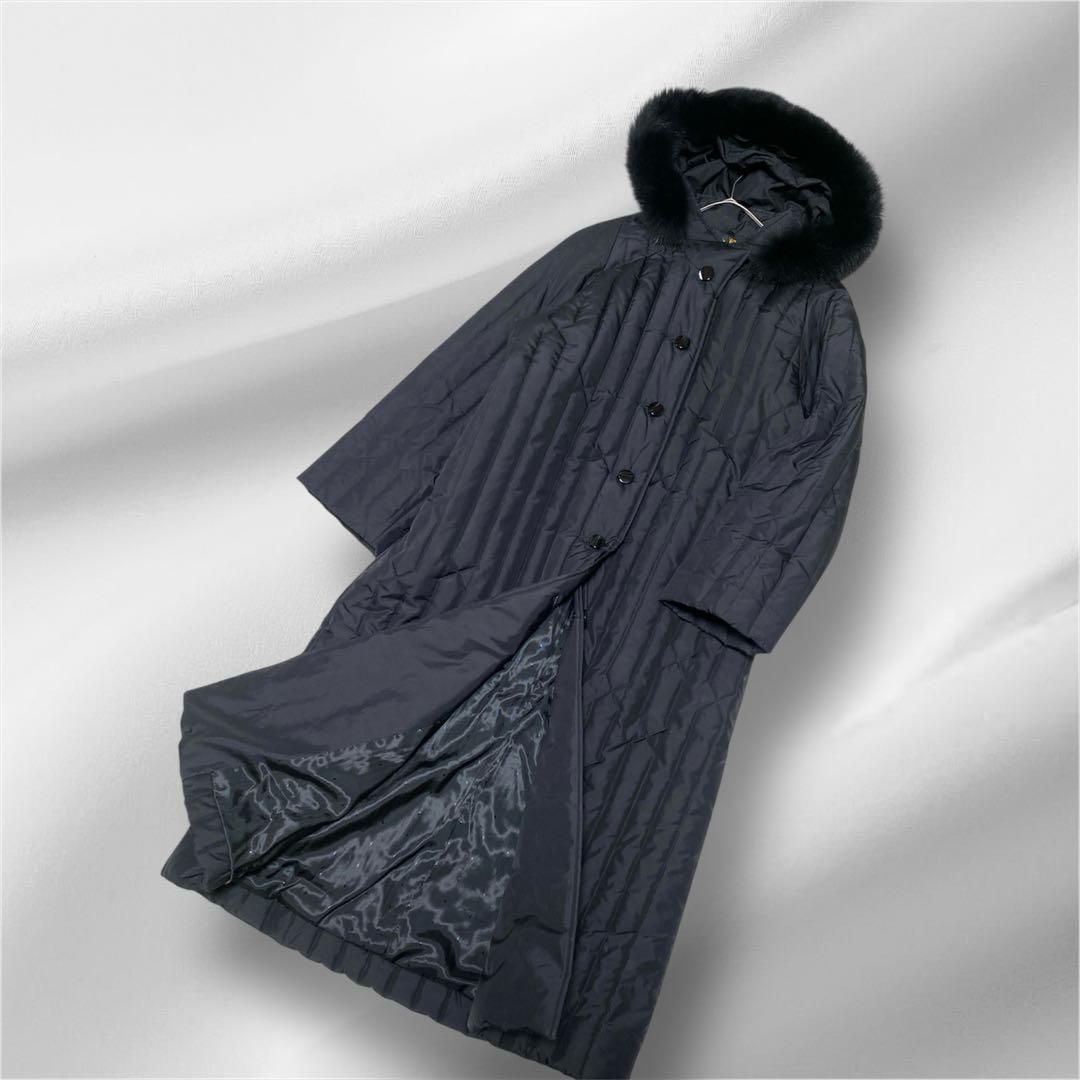 大きいサイズ！ラピーヌ/Le Lapis/シルク生地中綿ダウンロングコート 大きいサイズ！ラピーヌ/Le Lapis/シルク生地中綿ダウンロングコート