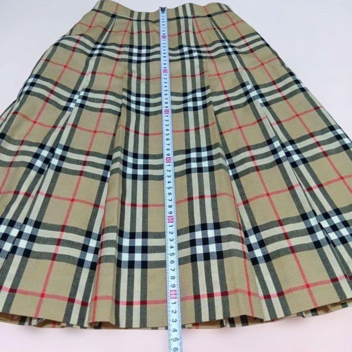 Burberrys バーバリー ノバチェック プリーツ スカート ウール ロング