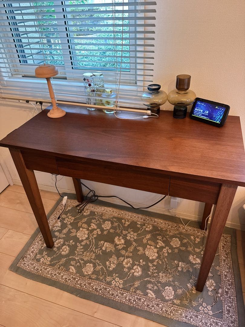 ウォールナットデスク 引き出し付き WALNUT DESK 1200 / ウォールナット デスク チェスト / W1200 x D