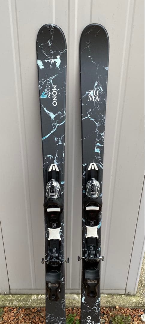 ZUMA スキー板 ブラック/マーブル スキーケース付 ZUMA ショートスキー KRU:Z SHORT 120cm＋ルック