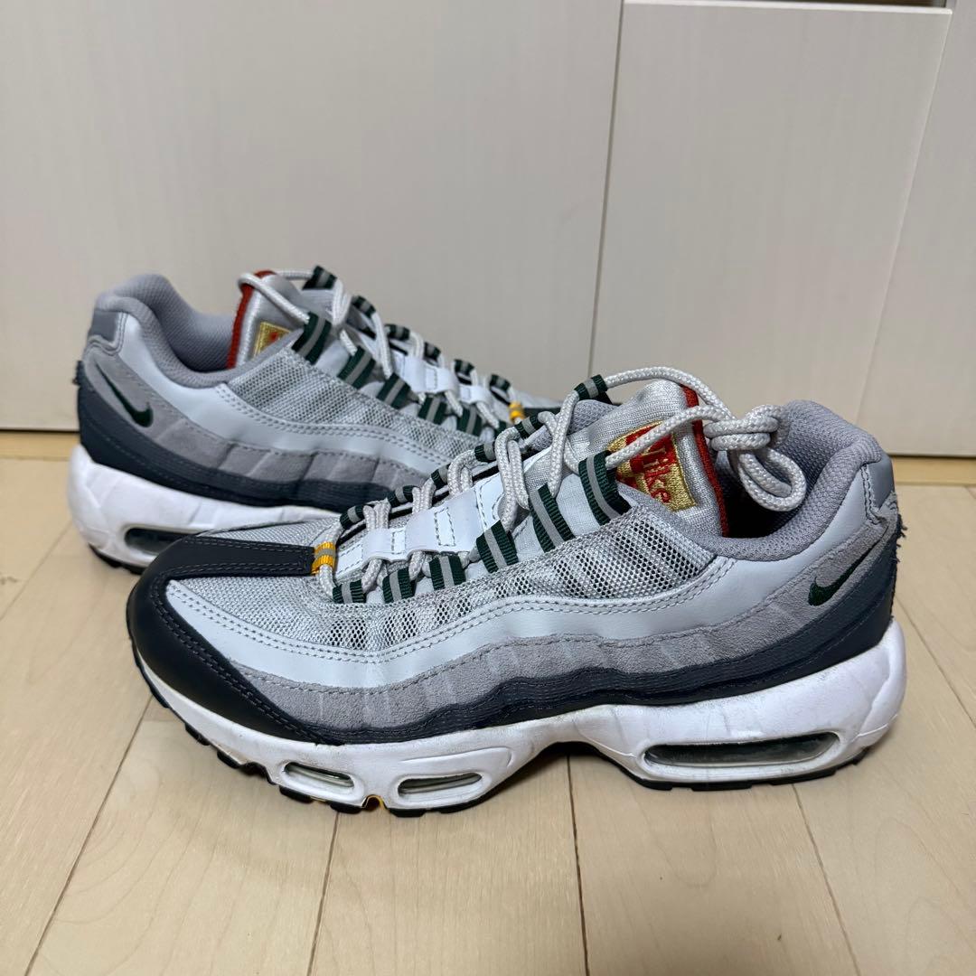 【NIKE】AIRMAX95 ピュアプラチナム/ゴージグリーン　24センチ Nike Air Max 95 