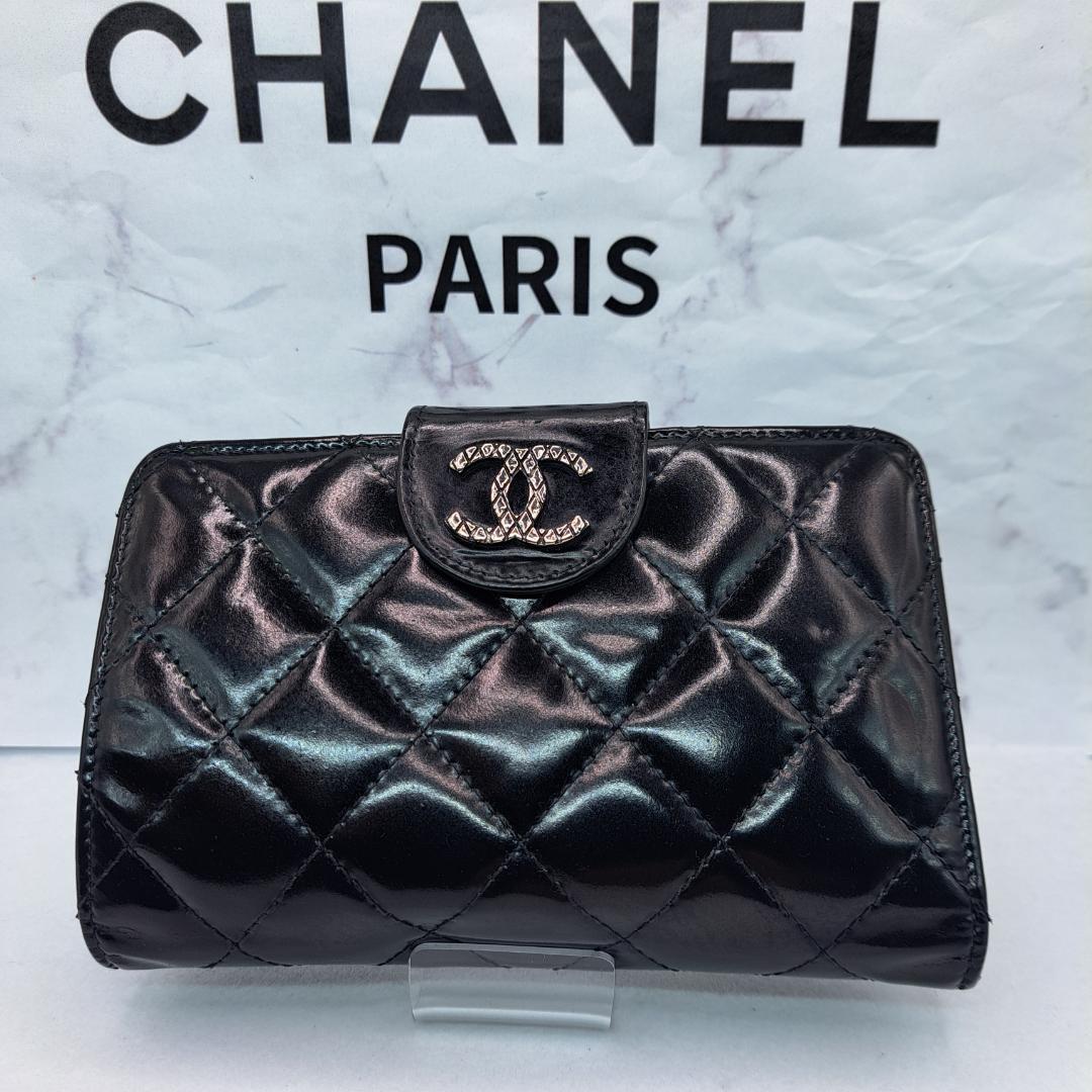 CHANEL　マトラッセ　ブラック 　エナメル　二つ折り財布　財布 楽天市場】【財布】CHANEL シャネル マトラッセ ブリリアント 2つ折り