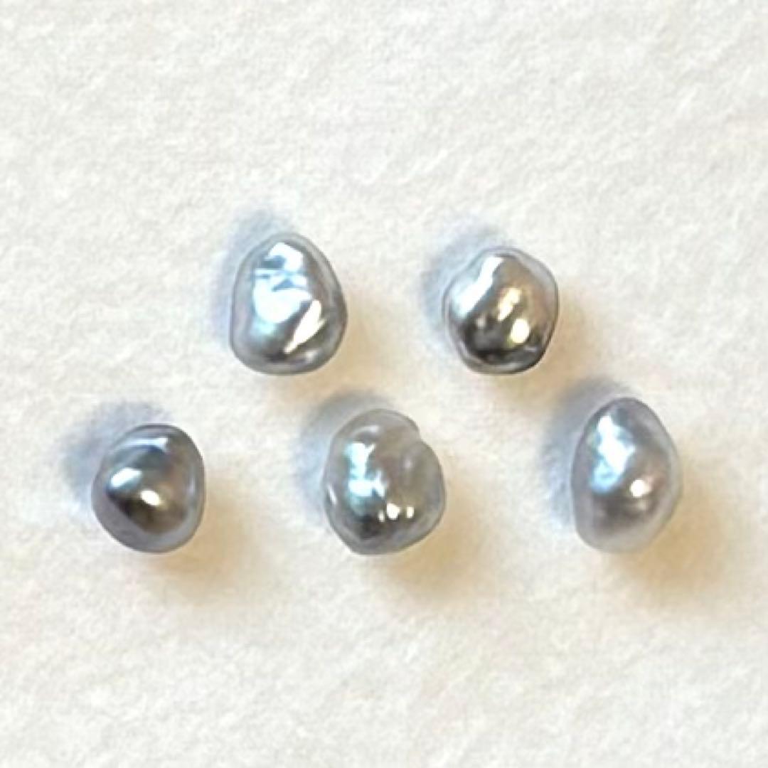 パール　南洋真珠　黒蝶ケシ　変形　８mm〜9mm ５pcs 1_000000000202.jpg?1678209908