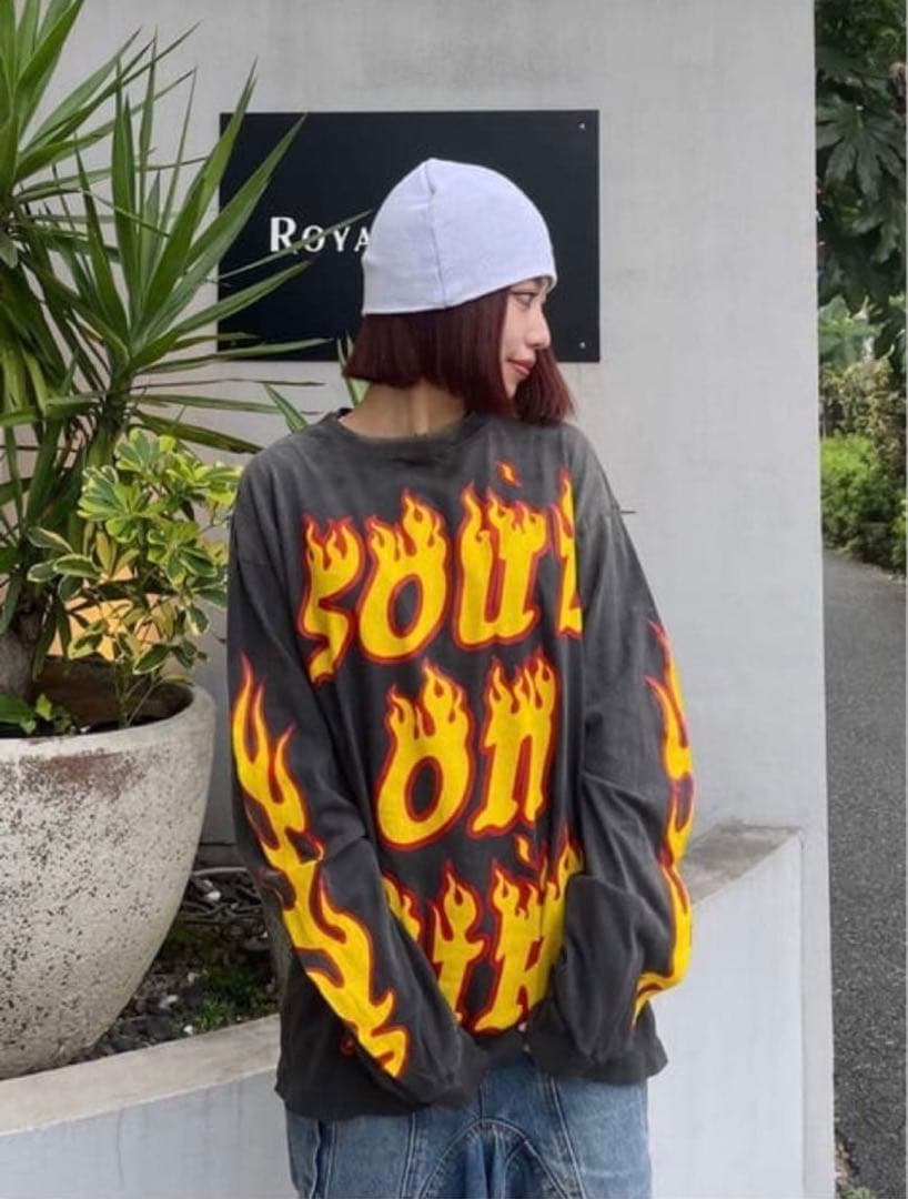 極美品】SAINT MICHAEL SOUL ON FIREロングTシャツ L - メルカリ