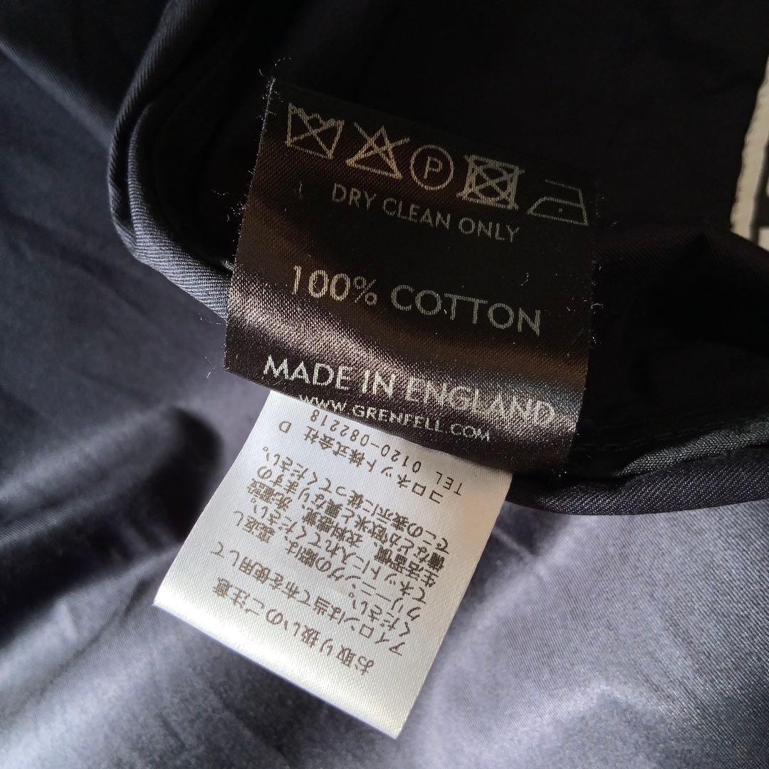 極美品 GRENFELLグレンフェル シャツジャケット38英国製ネイビー 山