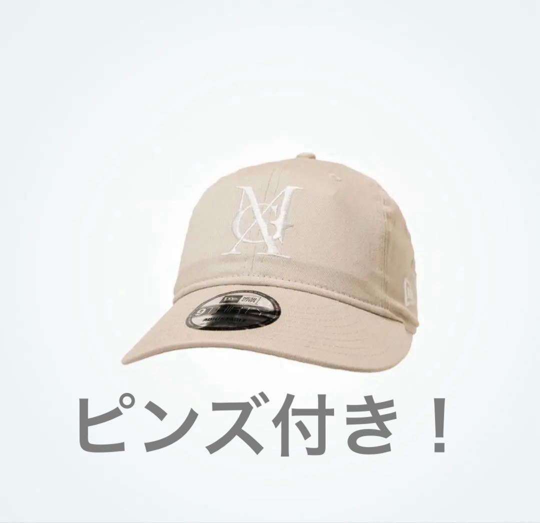 Mrs. GREEN APPLE ベージュ キャップ ニューエラ ピンズ付き ミセス ニューエラ ベージュ キャップ Mrs GREEN APPLE ミセスグリーン