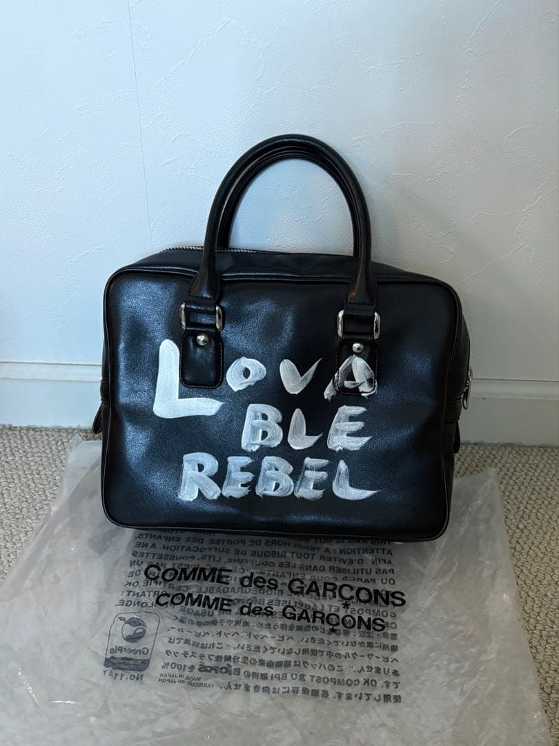 COMME des GARCONS GIRL メッセージペイントハンドバッグ コムデギャルソン ガール メッセージ・ペイントバッグ