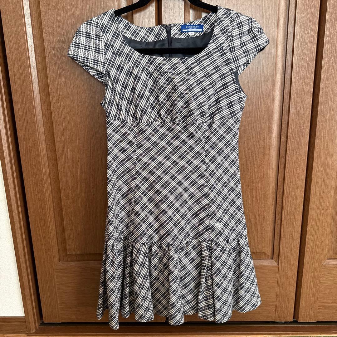 BURBERRY ブルーレーベル 半袖ミニワンピース 36 BURBERRY BLUE LABEL（バーバリーブルーレーベル） 美品 チェック柄