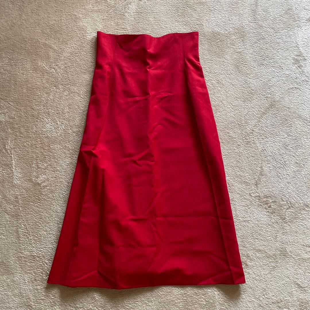 b*様 ALEXANDER MCQUEEN 赤 ハイウエスト ミモレ丈スカート 楽天市場】ミモレ丈 フレア スカート きれいめ 黒 赤 ワインレッド