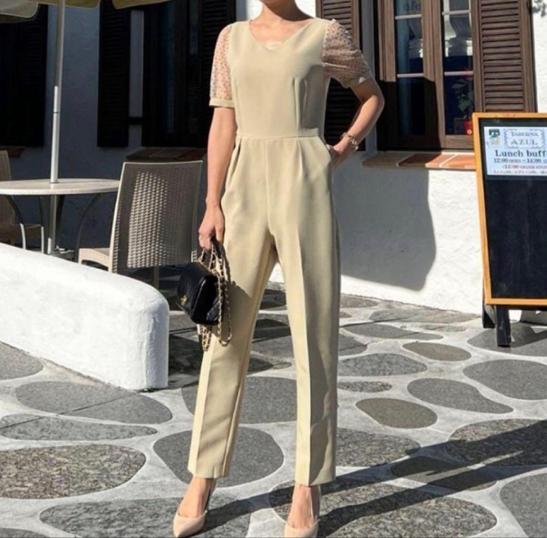 JENNE ジェンヌ ドットチュール オールインワン ベージュ - メルカリ