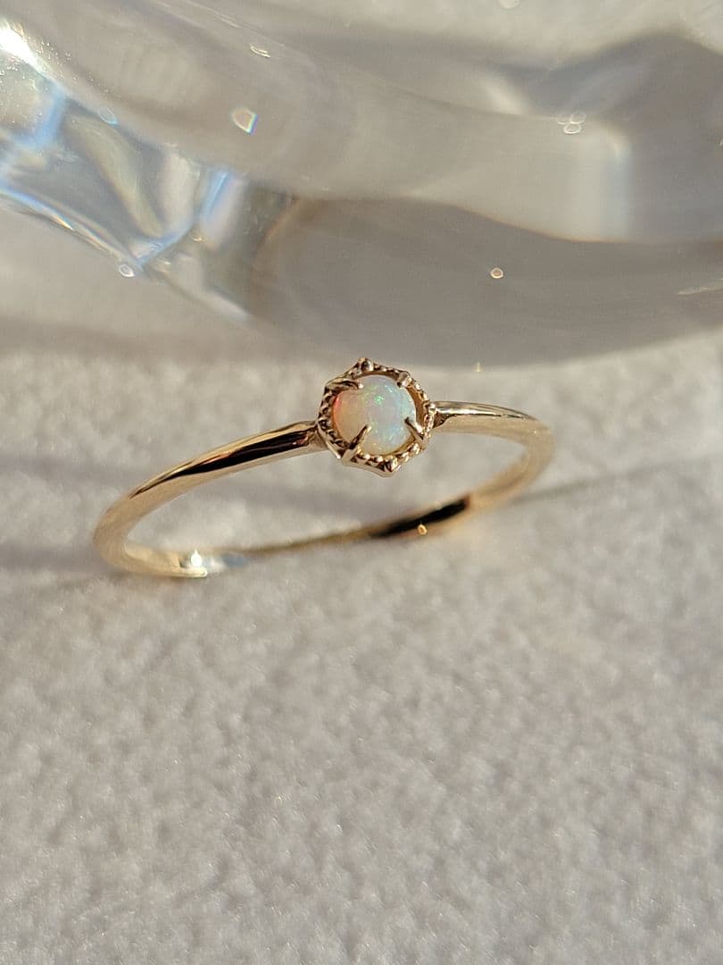 美品★K10 YG NOIR DE POUPEE リング 指輪 オパール NOIR DE POUPEE（ノワールドプーペ）の「【WEB限定】K10 パール