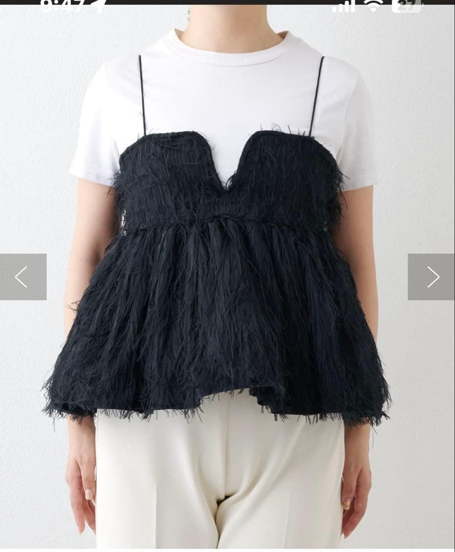 【雑誌掲載　完売】ウィムガゼット★フェザーキャミ ブラウス　ビスチェ