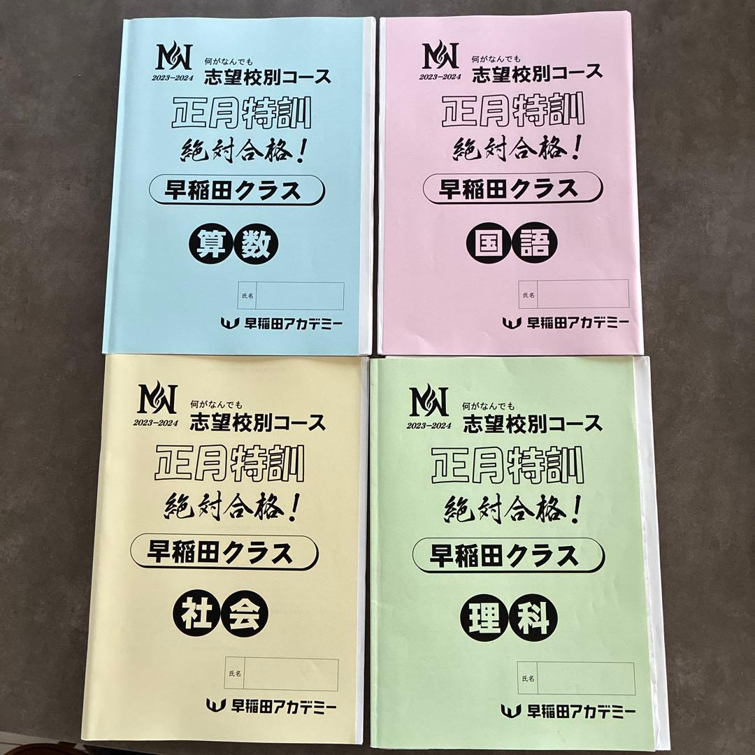 NN早稲田クラス 正月特訓 早稲田アカデミー - メルカリ