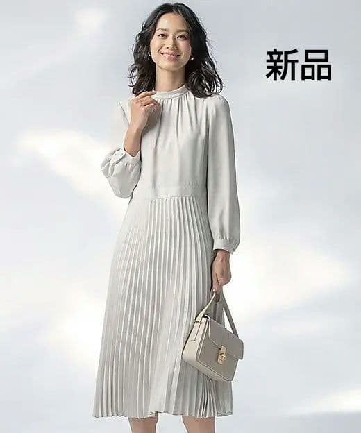 新品【洗える】クリスタルアムンゼン ウエスト切り替え ワンピース 23区 【洗える】クリスタルアムンゼン ウエスト切り替え ワンピース