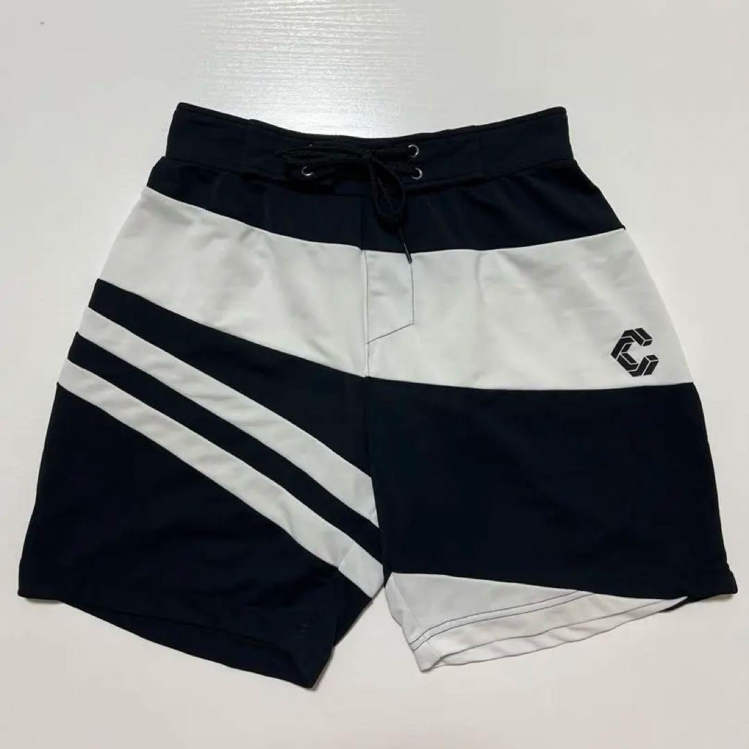 CRONOS クロノス サーフパンツ／トレーニングショーツ（ブラック×ホワイト） CRONOS クロノス サーフパンツ／トレーニングショーツ（ブラック