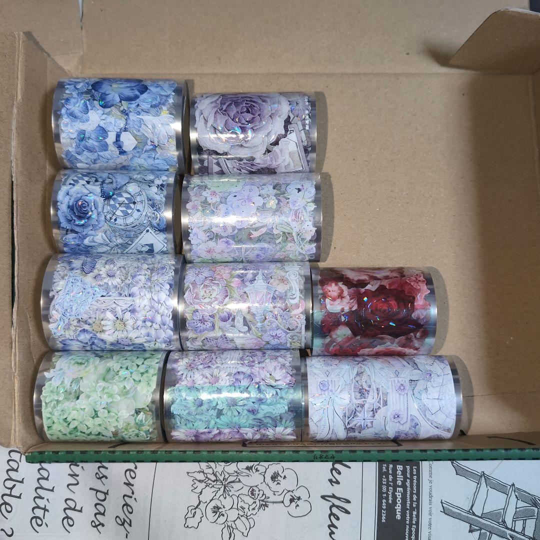 海外マスキングテープ　薔薇　花等　切り売り　中古　巻き売り　装飾マステ　10個 Amazon.co.jp: 海外マスキングテープ PET マステ 薔薇 トランプ 10m