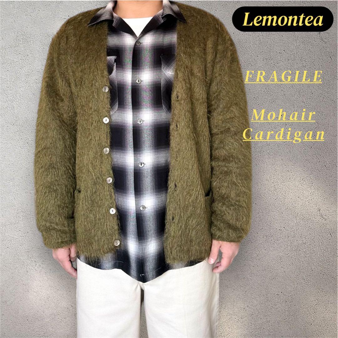 完売 Lemontea tokyo FRAGILE シャギー モヘアカーディガン New Productions | Lemontea