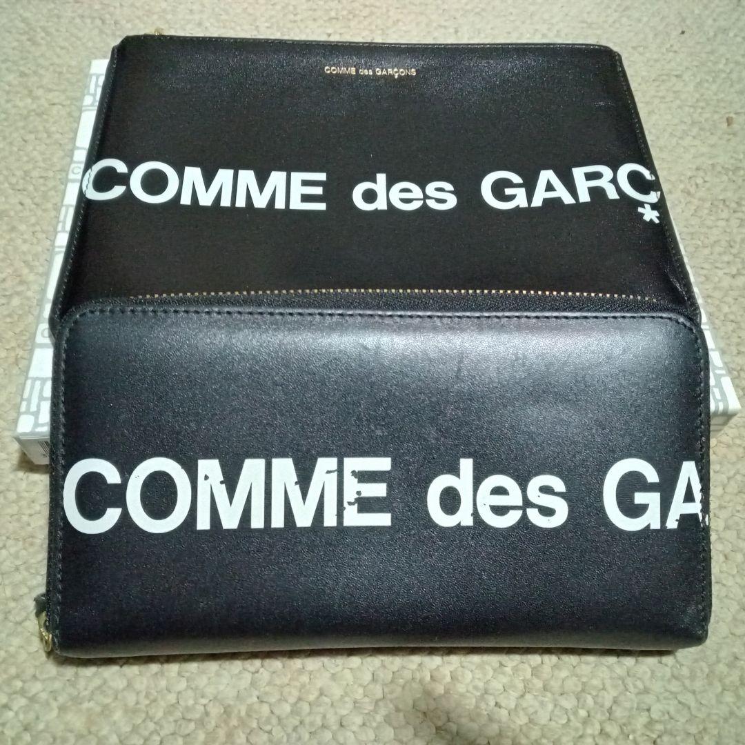 COMME des GARCONS HUGE LOGO レザー 長財布 二つ折りZIP長財布(HUGE LOGO) - Wallet COMME des GARCONS