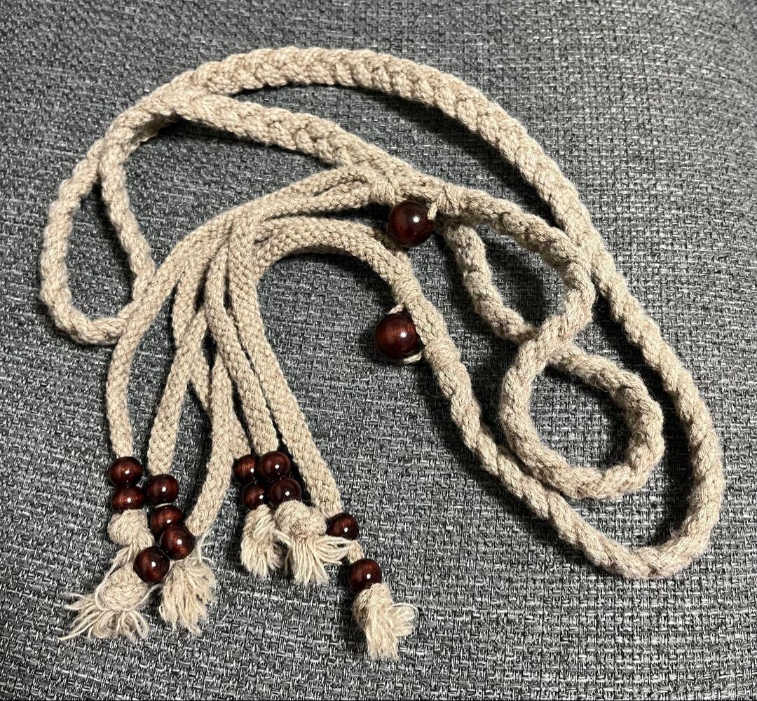 ナンバーナイン　ジョージ期　編み込みベルト ベルト レディース メンズ 穴なし 大きいサイズ 編み込み 牛革 太