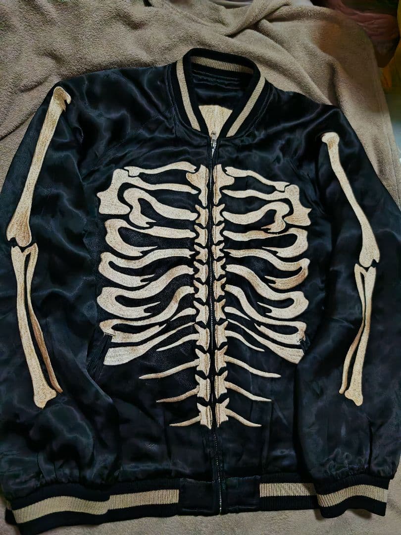 junk star 日本限定 スカジャン unisex 2面用 スカル JUNKY'S PARADISE[ジャンキーズパラダイス] スカル 刺繍 リバーシブル